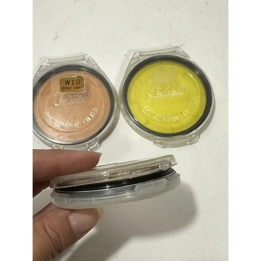 Kenko Photographic Lot Of 3 Filters W4‎ Cloudy - W10 Day Light & Yellow Vintag